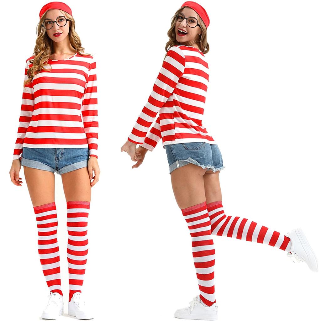 Formemory Halloween Kostüm passend Wally Lustige und Niedliche Weihnachtskostüme für Erwachsene und Jungen und Kinder Halloween Kostüm Set und Erwachsener Wo ist