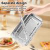 Heated Lunch Box 900ml Capacity 2-in-1 Stainless Steel Electric Warming Box Non-Stick Coating Portable Meal Container for Office Car Travel
