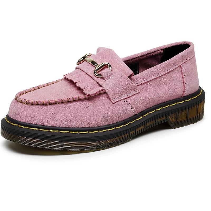 Velvet Tassel Women's Leather Low-top Small Leather Shoes Fashion Student Round Head Casual Shoes