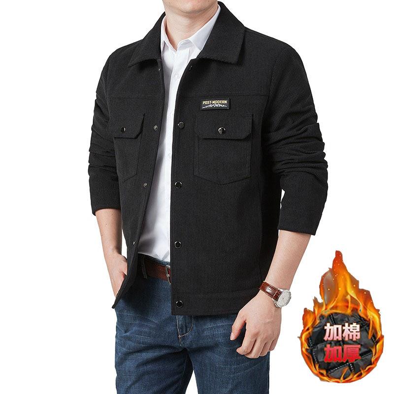 Corduroy Jacket Men's Spring and Autumn New Jacket 2025 Business Casual Youth Versatile Top Clothing Men's Trend Brand
