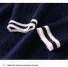 Women's Contrast Color Cashmere Polo Neck Sweater - Autumn & Winter Collection