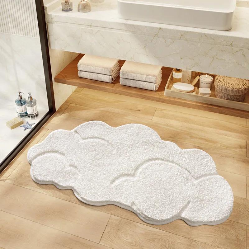 High Quality Microfiber Flocked Bath Mat Bathroom Decorative Floor Mat Super Absorbent Non-slip Bathroom Rug 50x80/50x100CM