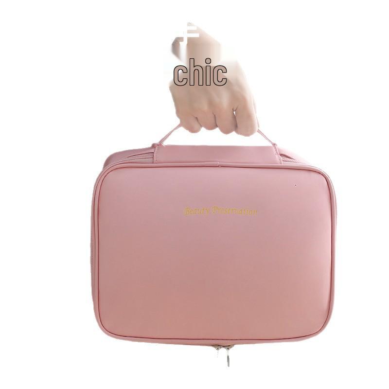 Double-Layer PU Toiletry and Makeup Bag - High-Capacity, Multifunctional, Premium Feel