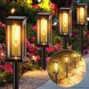 2-6PCS Warm Solar Square Floor Plug Light, Waterproof Lawn Light Outdoor Garden Light Suitable for Garden, Door, Christmas, Halloween