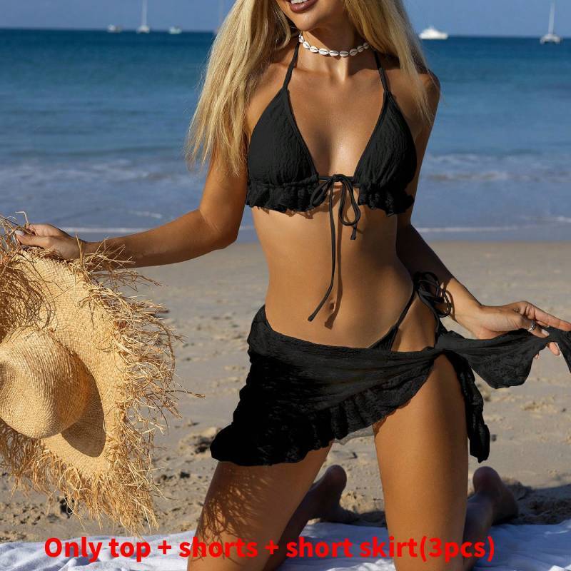Classic Nylon Lace Bikini Set For Women With Backless Design For Swimming And Water Sports