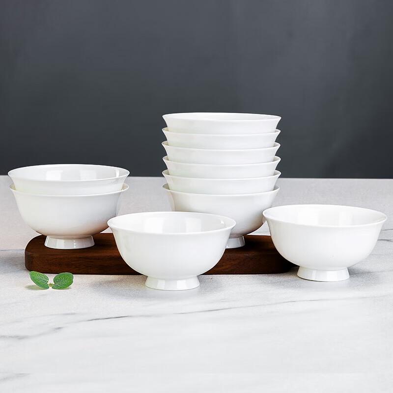 Haolaibao 34-Piece Pure White Bone China Dinner Set
