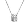 Roman Numeral Always For Women and CZ Diamond Roman Surgical Stainless Silver [Galant] Necklace, Wear, Men, Simple, Hypoallergenic, (Zirconia),