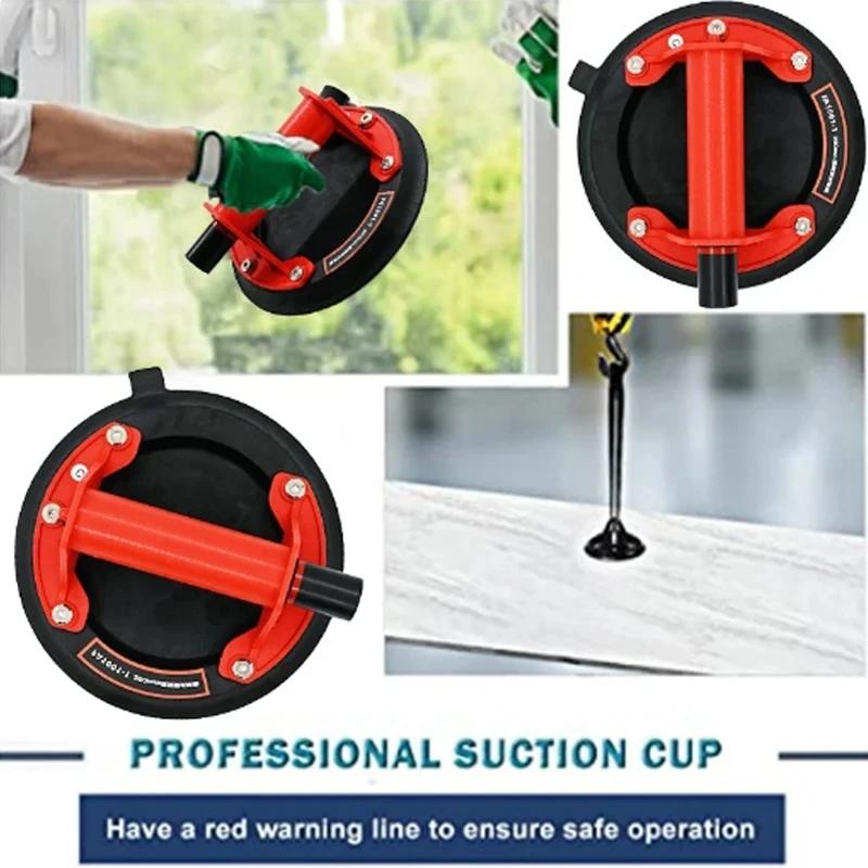 Vacuum Suction Cup 8Inch 200kg Bearing Capacity Heavy Duty Vacuum Lifter for Granite Tile Glass Manual Lifting Suction Cup