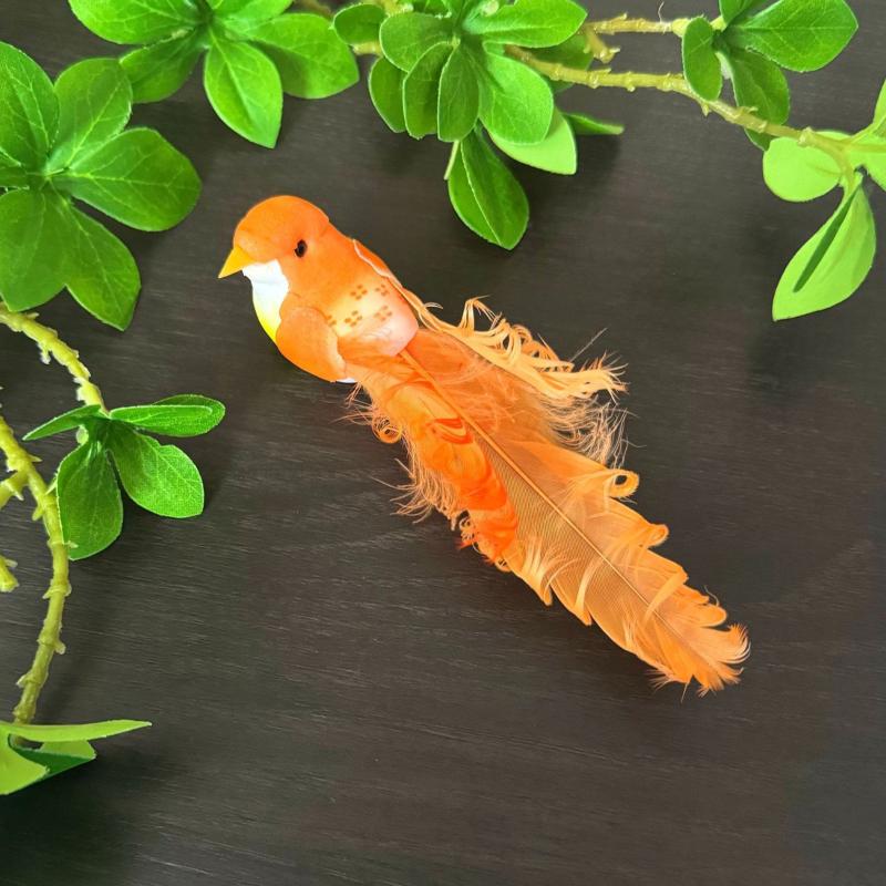 1Pc Random Simulation Swallow Tail Bird Clip Handmade Bird Plant-decorated Artificial Bird Handicrafts For Ornament