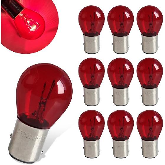 10 PCS Car 1157 P21/5W S25 BAY15D Light Bulb, Double Tail High And Low Brake Light Bulb Turn Signal Light Bulb LongerLife Replacement, Universal