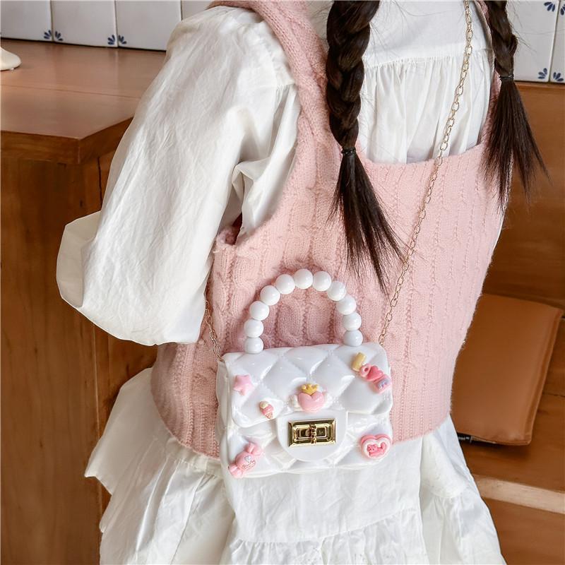 Rabbit Animal Plush Dolls Pearl Shoulder Strap Small Trendy Girl Shoulder Bag