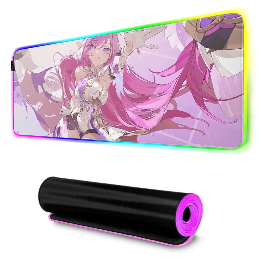 elysia Mouse Pad RGB Gaming Mousepad Big LED Pad PC Desk Mat Luminous Mouse Pad Large Keyboard Mats Table Rug With Backlit