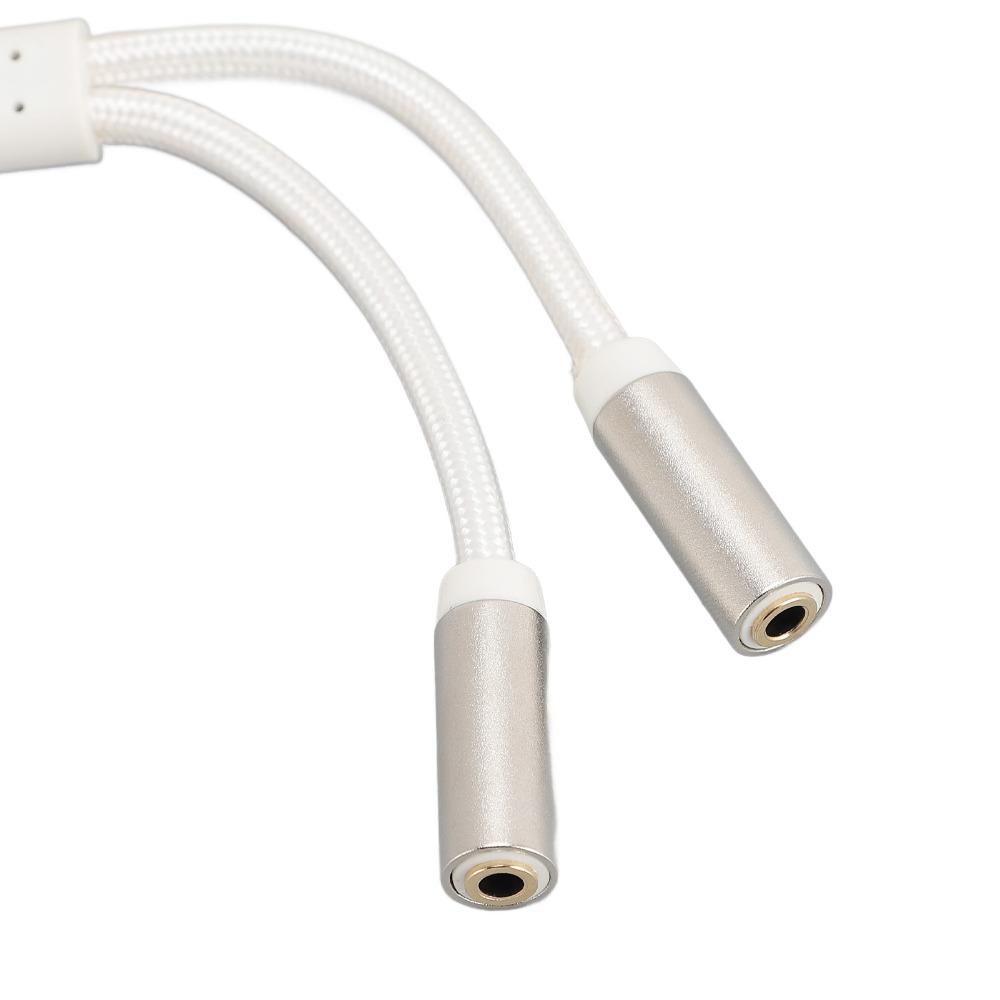 20cm/7.87in Headphone Splitter 3.5mm 1 Male to 2 Female Dual Output Aux Cord for PC