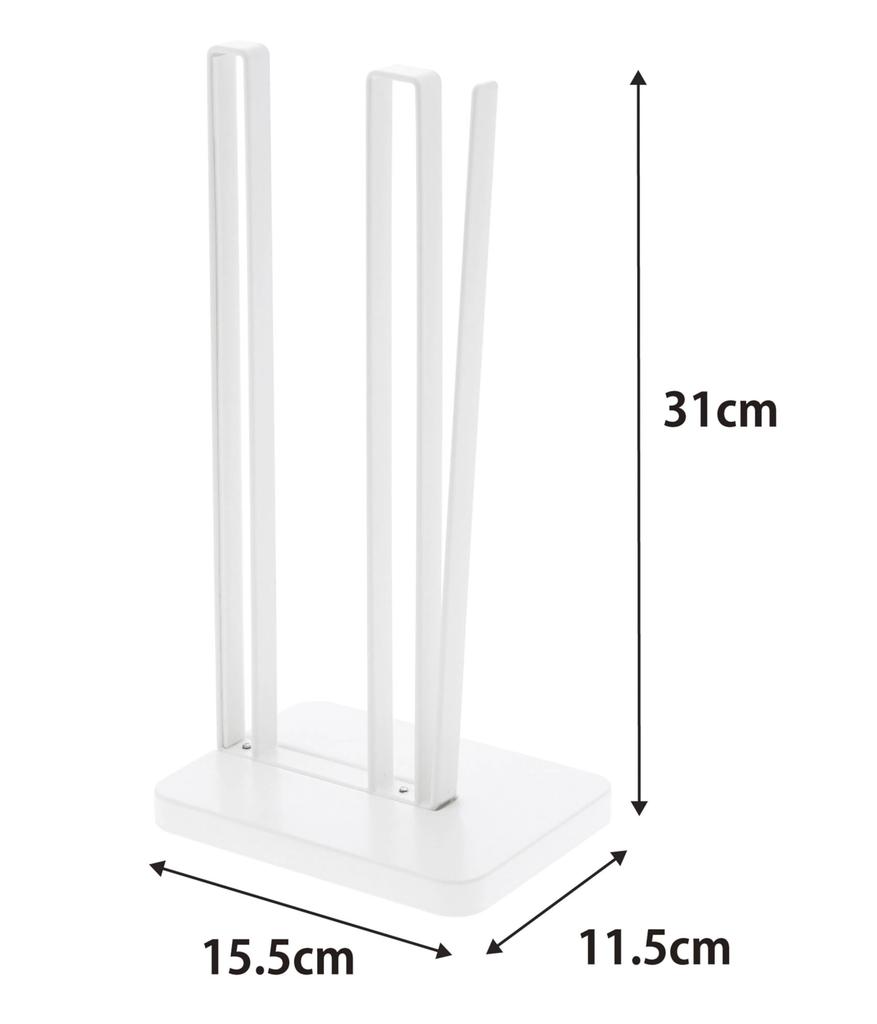 Yamazaki Jitsugyo Kitchen Paper Holder That Can Be Cut with One X X Large Roll 3260 Hand, White, Approx. W15.5 D11.5 H31cm, Plate, Compatible,