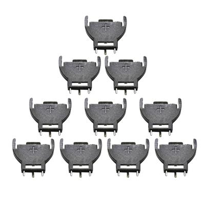 10Pieces CR2032 3V Button Coin Cell Battery Socket Holder for Case Mini Battery Storage Box Black Color Button Cell Hold