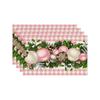Festive Christmas Printed Linen Placemats - 4-Piece Set