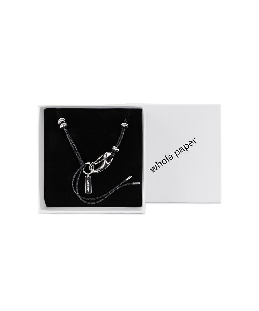 Whole Paper Snap Hook Cord Necklace (Black)