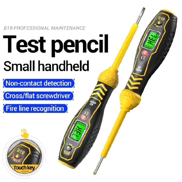 Electrician Tester Pen Word/Crossing High Torqued Screwdriver Electricity Detector Meter Buzzer Alarm Electricity Test Tool