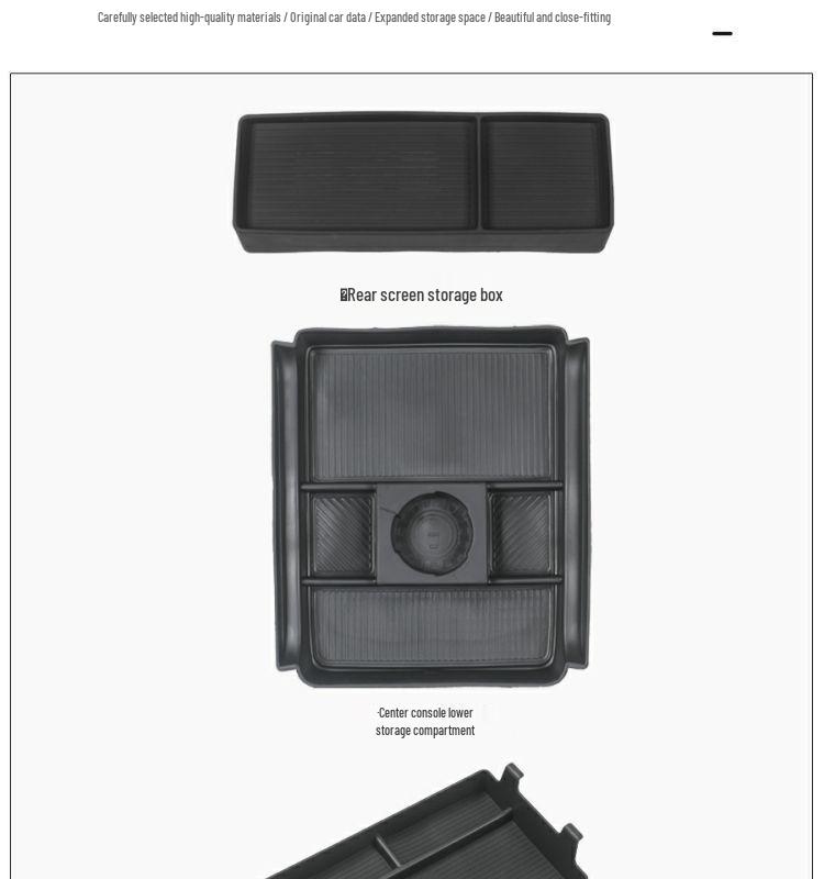 Baojun Huajing S Center Console Rear & Under Armrest Storage Box