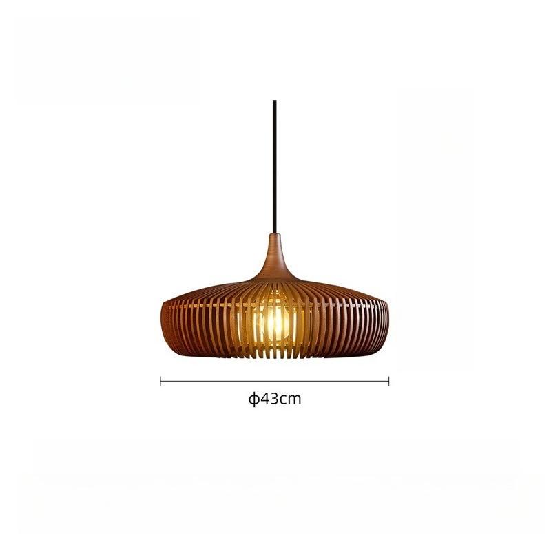 JOYINLED Log Wood Hanging Pendant Lamp Birdcage Creative Luxury Chandelier for Dining Room Study Living Room Loft Lamp Dia.43/55
