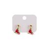 2 pcs Cartoon Cute Christmas Earrings Christmas Tree Santa Claus Earrings  Jewelry