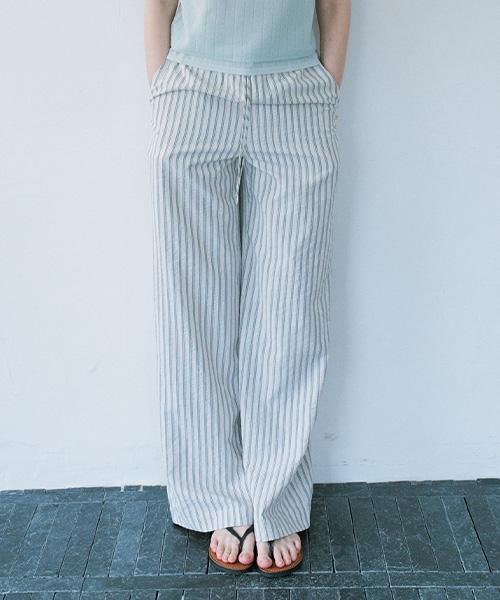 Onaenon Semi-Wide Elastic Waist Pants New6Ml604_99
