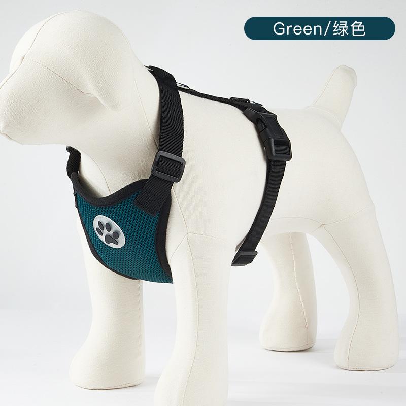 

Поводок 1шт нагрудный ремень товары для кошек и собак ошейник дышащая сетчатая ткань автомобильный поводок для собак на заднее сиденье для прогулок товары для животных XS зелёный