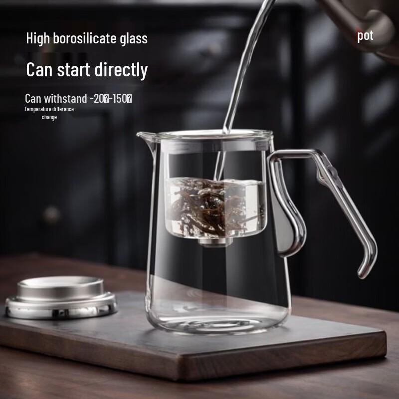 YIHUTEA Heat-Resistant Glass Tea Pot with Tea Infuser