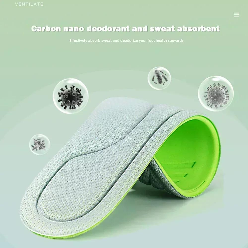 Memory Foam Orthopedic Insoles 20 Pairs Shock Absorbing Deodorizing Inserts for Sports Shoes Comfort Insoles for Men Women