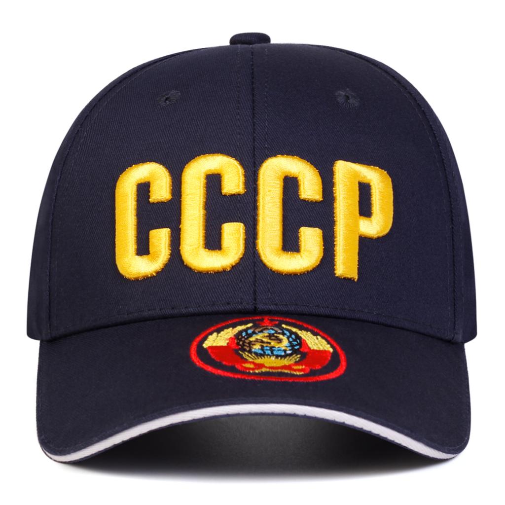 Russian CCCP Hat Brim Emblem Embroidered Baseball Cap Men's and Women's Fashionable Outdoor Sports Hats Hip Hop Caps Golf Hat