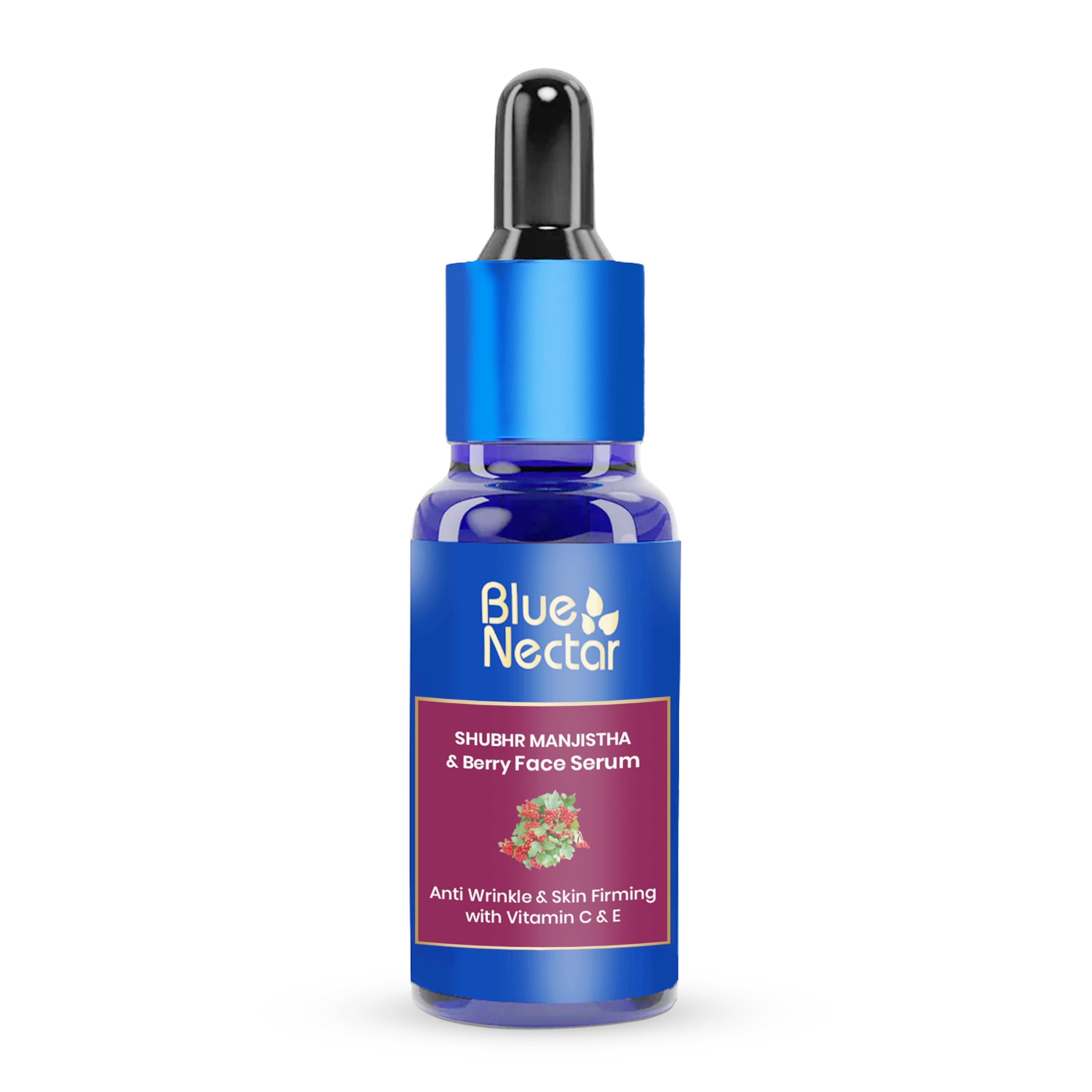 Blue Nectar Маджишта и Ягода Красоты Сыворотка для Лица | Против Морщин и для Укрепления Кожи с Витаминами C и E | Сыворотка для Лица для Женщин и Мужчин Сияющая Кожа (13 Ее