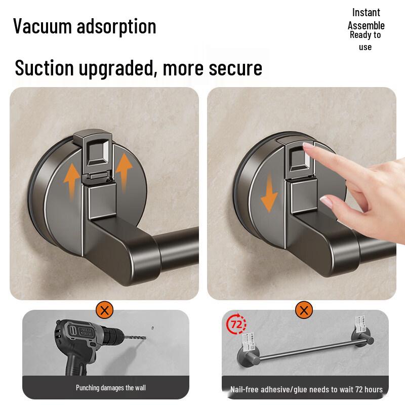 Suction Cup Bathroom Towel Rack