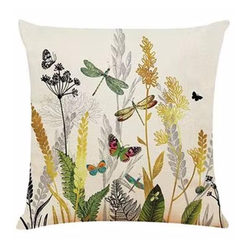 2024 Modern Minimalist Butterfly Bird Linen Pillowcase for Sofa