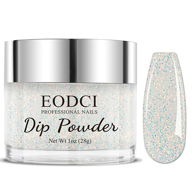 Green Glitter Glitter Nail Dip Powder, Dipping Powder - No Needed Nail Lamp Curing - Long Lasting Nail Manicure Colors - Nail Color for Professionals