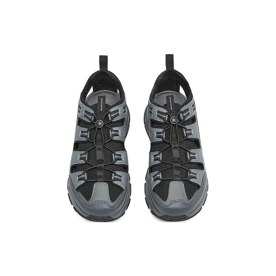 Skechers Sandali Sportivi Resistenti all'Acqua Calzature Uomo Grigio Nero 237581-CCBK