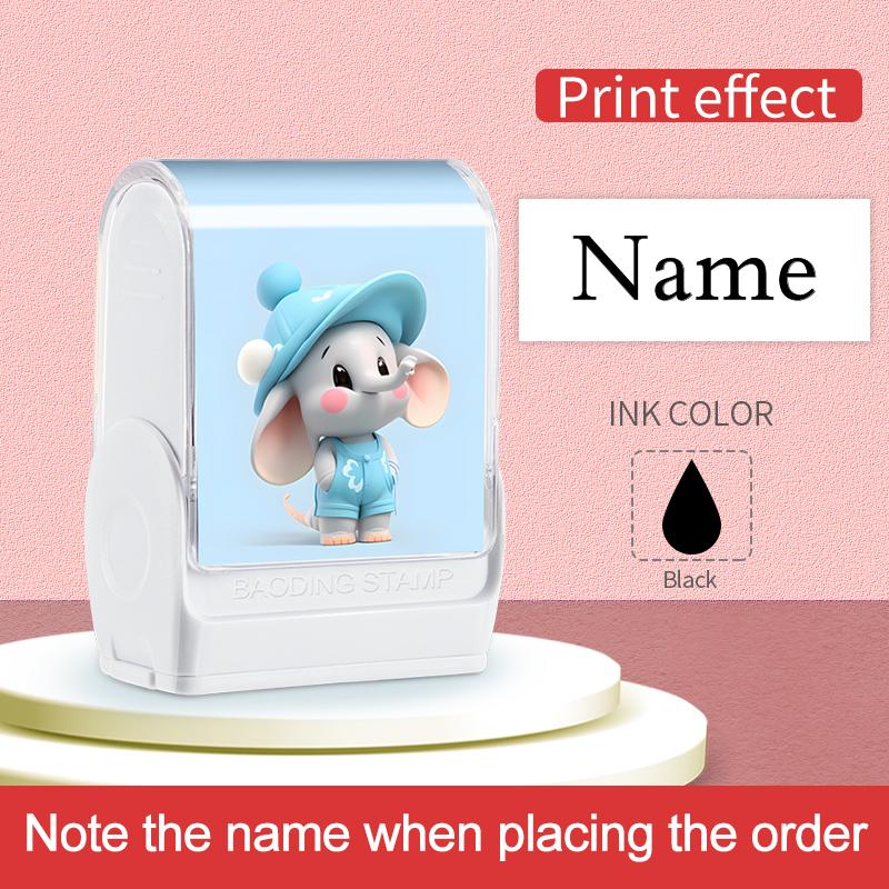 

Customized Kids Name Stamp Set - Waterproof Non-fading Seal with Black Ink, Personalized Baby Student Kindergarten Gift Toy