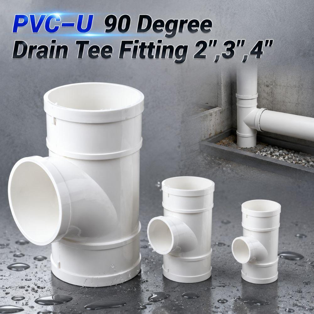 Corrosion-Resistant 3-Way Drainage Pipe Fittings 2",3",4" Drain Pipe Joint  Pipeline Accessories