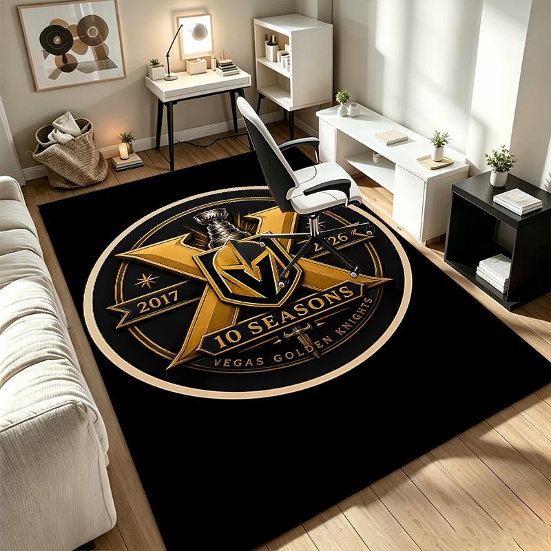Vegas Golden Knights A rug suitable for office chair areas living rooms and computer desks perfect for home offices and an ideal holiday gift