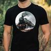 T-Shirt Herren Lokomotive Motiv Baumwolle Größe XS bis 5XL