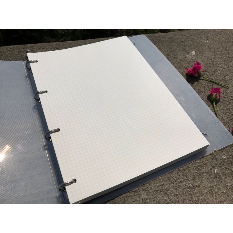 A4 Loose-Leaf Replacement 4-Hole Notebook A5B5 Grid Blank Dot Matrix Horizontal Line Transparent Folder A5 Transparent Clip 6 Holes Without Inner Pages