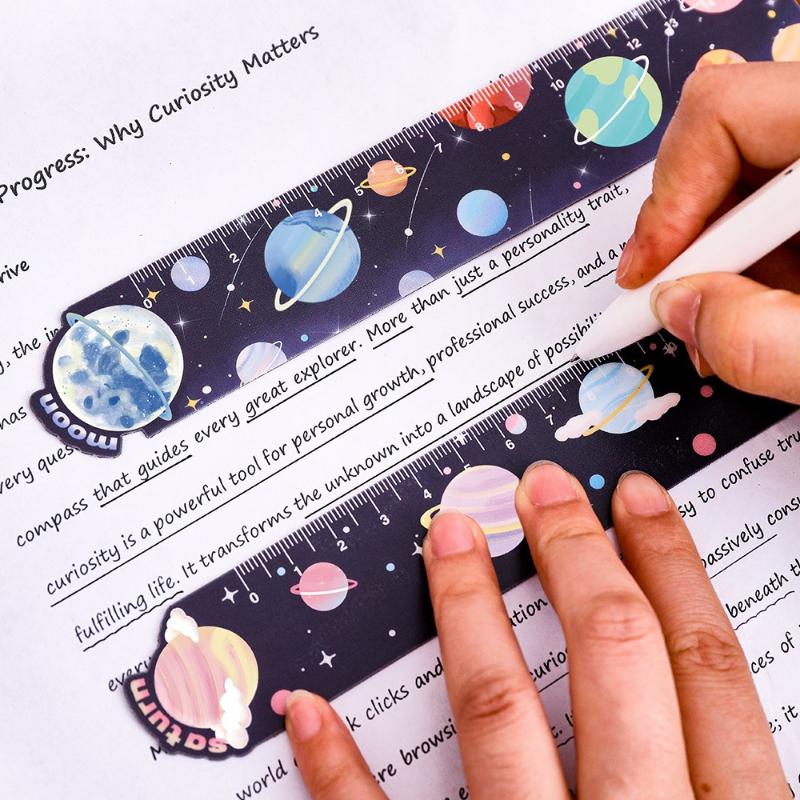 Gift Cute Planet Magnetic Bookmark Ruler Student Stationery Painting Creative Small Prizes Office School Supplies Kawai Lovely