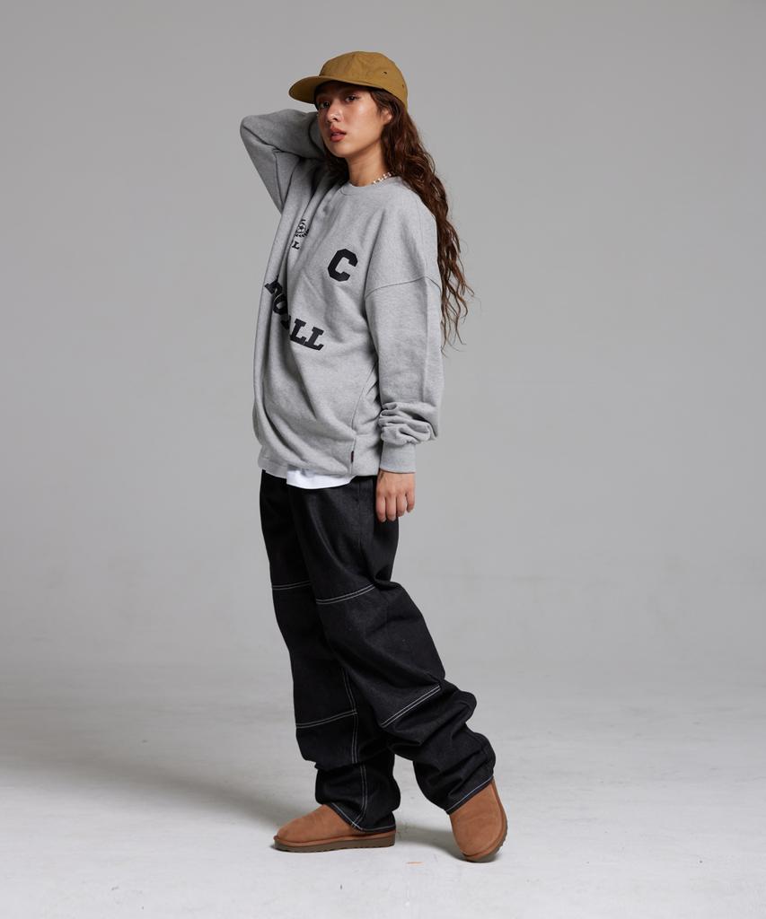 CREAM SODA LAB C Logo Football Club Sweatshirt Grey