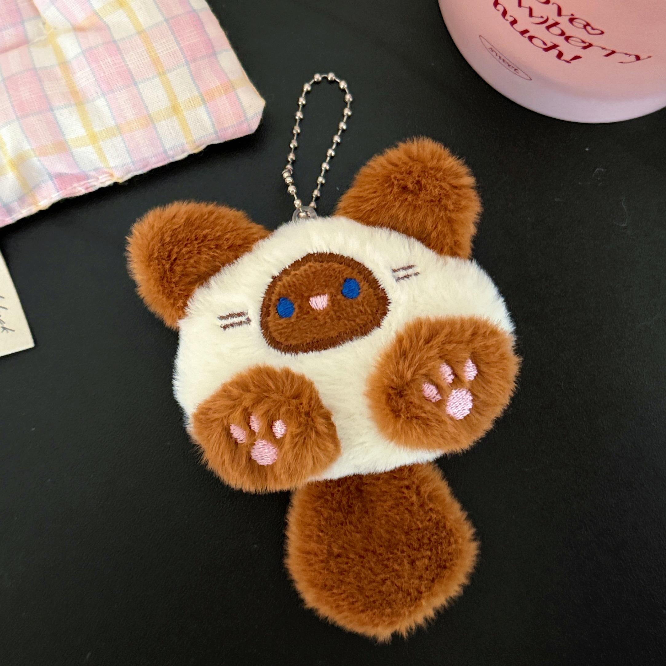 Cute Plush Kitten Doll Pendant Girl Backpack Doll Pendant Couple Bag Keychain Decoration Small Gift