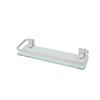 3 Sets Floating Shelf Tempered Glass Wall Storage Organizer Bathroom Toiletries Kitchen Seasonings Silver
