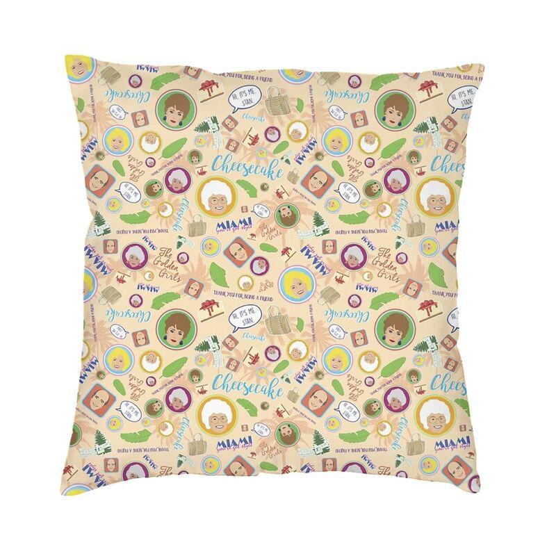 Golden Girls Pattern Pillow Case Home Decorative Sitcom Tv Show Cushions Throw Pillow For Car Double-Sided Printing
