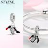 Charms Coppergirls' Lipstick High Heels Bags Pendants Fit Charms Plataoriginal Bracelet Beads Women Jewellery Making