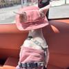 Solid Color Pet Sunshade Cap Cotton Pet Sunscreen Tie Hat Dog Cat Bucket Hat  Sphynx Hairless Cats
