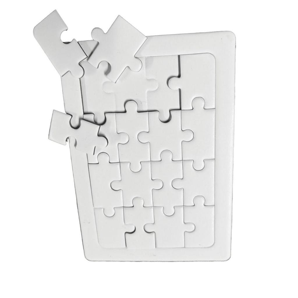 15x15 Blank Puzzle Toy - Set of 20, Children's Educational DIY Paper with Irregular Shapes, UV Printed.