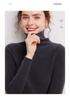 Women's 100% Pure Cashmere High Neck Seamless Turtleneck Sweater - Slim Fit Autumn Winter Knitwear