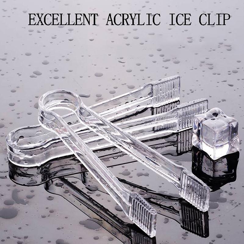 1Pc Plastic Kitchen Ice Tongs Food Serving Tong Cube Sugar Clip Grabber